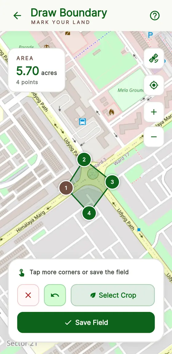 Krishi Setu — farm carbon app